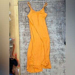 Tyche Vibrant Orange Maxi Dress
